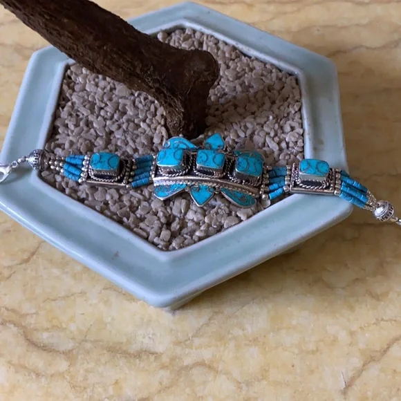 Vintage turquoise bracelet - Picture 3 of 6
